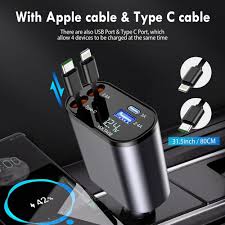 4-in-1 Multifunctional Car Charger